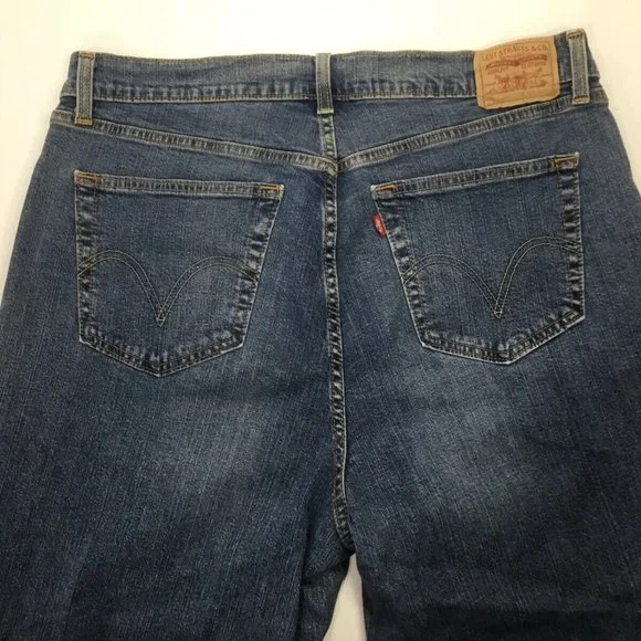 Levis 550 Relaxed Jeans Women's Size 18 M Boot Cut Blue Stretch Denim High Waist - Picture 4 of 7